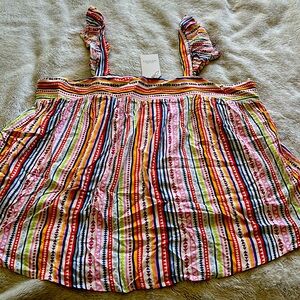 Emily Wonder top 1X multiple color NWT beautiful n bright